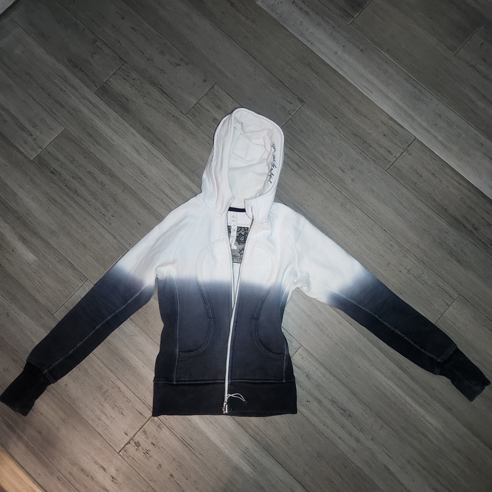 Lululemon *SPECIAL EDITION SCUBA* Black and White Gradient Hoodie SZ 4